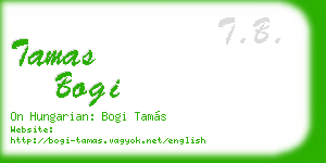 tamas bogi business card